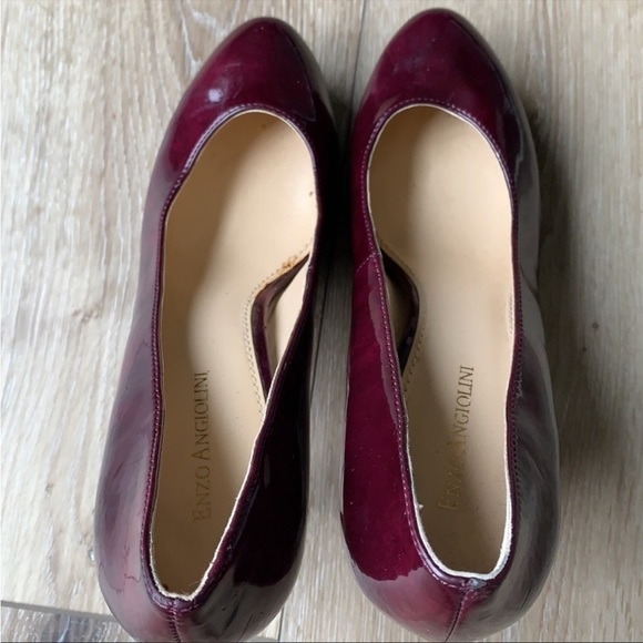 Enzo Angiolini Dixy Red Plum Patent Leather Pumps - Picture 6 of 14